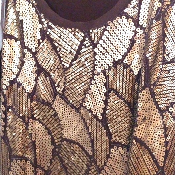 Bodycon Chelsea & Violet Dress Size Medium Gold & Brown Sequins - Picture 9 of 12